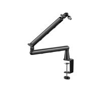 Xgdsnly Bras Micro avec Serre-Joint Robuste Connecteur Bras Universel Polyvalent Support pour Streamers, Podcasteurs, Home Studio, Support De Microphone De Bureau Réglable, Noir, Taille Régulière
