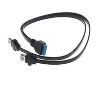 Xgdsnly Câble USB 3.0 Carte Mère Port Connecteur 20 Broches Câble Adaptateur USB Femelle Type A Câble Branchement Panneau Avant Utilise en Informatique