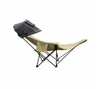 Xgdsnly Chaise Lune à Auvent Inclinaison Réglable Siège Pliant avec Auvent Dossier Haut Chaise de Camping Inclinable pour Repos Plein Air, Pique-Nique, Kaki