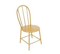 Xgdsnly Chaise Miniature Métal Chaise Haute Dos Dînette Accessoire Mobilier Maison de Poupée Fer Décoration Cuisine Adaptée pour Collection Artisanat Usage Ma, auréé
