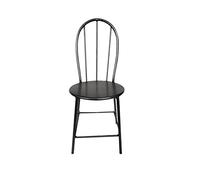 Xgdsnly Chaise Miniature Métal Chaise Haute Dos Dînette Accessoire Mobilier Maison de Poupée Fer Décoration Cuisine Adaptée pour Collection Artisanat Usage Ma, noir