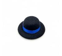 Xgdsnly Chapeau à Ruban pour Poupées BJD Miniature Accessoire Poupée Bonnet Décoratif Mini Chapeau en Velours Adapté au Bricolage Maquettes Miniatures, Grand, Ruban Bleu