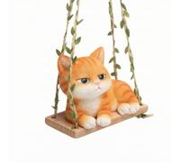 Xgdsnly Chat sur Balançoire Adorable Figurine Chat Charmante Statuette pour, Balcon