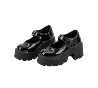 Xgdsnly Chaussures Vernies Poupée Modèle Réduit Souliers Plateforme Poupée Bout Rond Chaussure Miniature, Array, Noir