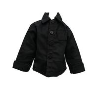 Xgdsnly Chemise Miniature Lavable en Tissu, Idéale pour Figurines et Accessoires pour Poupées Masculines. Convient pour La Création de Maquettes et L'expo, Noir