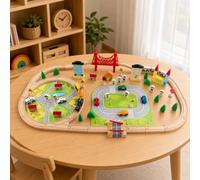 Xgdsnly Circuit Ponts Créatif Apprentissage Précoce, Assemblage Facile, Circuit Bâtiments, pour Chambre d'enfant, École Maternelle, Tout-Pits