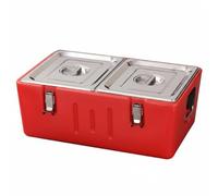 Xgdsnly Conteneur Isotherme de Restauration Récipient Alimentaire Chauffe-plats à 3 Compartiments Glacière à Boissons Caisse Thermique avec Poignées, 2 Compartiments