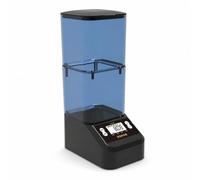 Xgdsnly Distributeur avec Minuteur Gran Capacité Distributeur avec Pince Double Alimentation Nourrisseur pour Aquariophiles, Gardiens Poissons, Aquarium, Noir, 2000ml