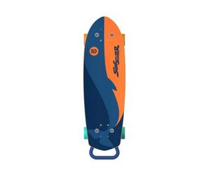 Xgdsnly Engin Roulant Style Océanique Skateboard Planche Roulante à Quatre Roues Forme Élancée Roue Résistante à l'usure pour Poussée Au Pied, Bleu, Orange