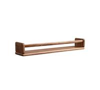 Xgdsnly Étagère Murale Bois Massif Étagère Suspendue Bibliothèque Rangement Présentoir Gain de Place Vertical pour Livres Magazines et Déco Fini Veiné Noyer, 600 110 85mm