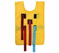 Xgdsnly Gilet à Tirer la Queue Adhésif Gilet Attrape-Queue Léger Jeu Lancer Attraper pour Maternelle, Yellow, Adult