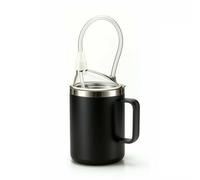 Xgdsnly Gobelet avec Paille Facile à Saisir | En Acier Inoxydable, Étanche, Tasse D'apprentissage, pour Hôpital, Adultes Alités, Personnes Âgées