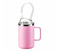 Xgdsnly Gobelet avec Paille Facile à Saisir | En Acier Inoxydable, Étanche, Tasse D'apprentissage, pour Hôpital, Adultes Alités, Personnes Âgées