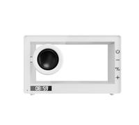 Xgdsnly Haut-Parleur Bluetooth Transparent sans Fil Enceinte Transparente Moderne Enceinte avec Éclairage RGB pour Adolescents, Table Chevet, Blanc, Style to 2