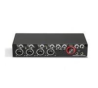Xgdsnly Interface Audio à Quatre Canaux Boîtier Métallique Interface Audio Usb Plug And Play Carte son Usb pour Musiciens, Créateurs Contenu, Home Studio