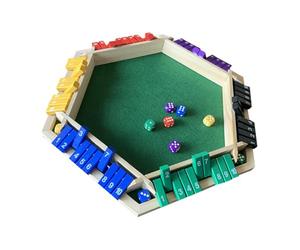 Xgdsnly Jeu de Dés Plateau Shut The Box Table En Bois Jeu Mathématique Compter Les Points Jouet Éducatif Matériau Bois Adapté pour Maison Anniversaire Bar, Multi