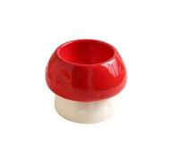 Xgdsnly Mangeoire pour Oiseaux Bol Gamelle Coupelle en Céramique Émaillée Champignon pour Nourrir et Abreuver Format Compact 90 ML Adaptée à Cage Oiseaux Nains Fenêtre Intérieure, Array, Rouge