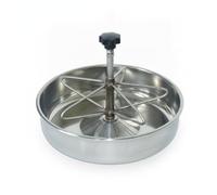 Xgdsnly Mangeoire Suspendue avec Crochet Intérieur Mangeoire avec Compartiments Robuste Auge d'alimentation pour Éleveurs Porcs, 28cm, Acier Inoxydable 304 Complet