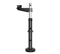 Xgdsnly Mât Vidéosurveillance avec Bras Robuste Poteau Caméra avec Cage Sol Extérieur Support Monitorage Bras Croisés pour Parking, 0.6-1.2 Mètres