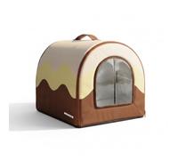 Xgdsnly Niche Zippée Porte Arquée Rafraîchissant Abri Isolé, Marron Chocolat, M