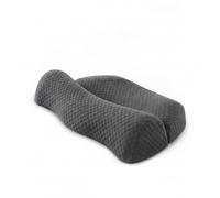 Xgdsnly Oreiller Traction Cervicale Orthopédique Oreiller en Mousse à Mémoire Forme Profilé Coussin à Mémoire Forme pour Lit, Blanc + Gris, 52 35 11cm