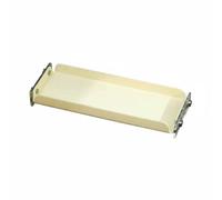 Xgdsnly Organisateur Salle Bain à Un Niveau Imperméable Plateau Vanité en Acrylique Assemblage Facile pour Comptoir, Blanc Cassé, Petit 32 Cm X 11,5 Cm X 4 Cm