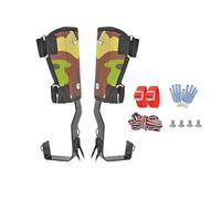 Xgdsnly Pointes d'escalade d'arbre Crampons D'Arboriste Griffes D'Élagage Outil de Grimpe en Acier Robuste avec Sangles Réglables Adapté pour L'Élagage et La, 2 Pointes