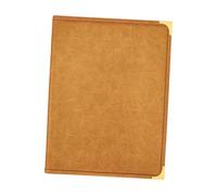 Xgdsnly Restaurant Menu Couverture Dossier Carte Menus Porte-documents Organiseur En PU PVC Métal Raffiné Adapté Restaurant Fête Boutique, Brun