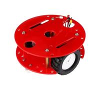 Xgdsnly Smart Robot Car Châssis Ensemble Complet à 2 Niveaux 2 Roues Structure Métallique avec Moteur de Réduction Fonction Pratique Adapté Au Développement A, Rouge