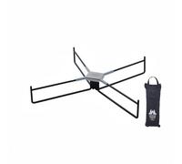 Xgdsnly Support Extérieur Pliant Support Plancher Trépied Socle Métal Structure en Croix Stable en Fer et Acier Inoxydable 100kg avec Sac Compact et Léger, Noir