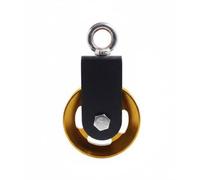 Xgdsnly Support Poulie Aluminium Poulie de Câble Roue Guide Bloc Pivotant Pièce de Machine à Traction Alliage Résistant Stabilité Élevée Rotation Douce, Or, 88