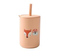 Xgdsnly Tasse D'Apprentissage à Paille Silicone Offrant Une Utilisation Facile avec Poignée Pratique Gobelet Résistant Aux Chutes et Sans BPA Adaptée pour La, renards