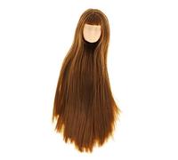 Xgdsnly Tête Féminine Sculptée 1/6 Échelle Tête Cheveux Longs Perruque Résistance PVC Usage Création Figurine Adaptée Pratique de Maquillage C, Peau normale Bang