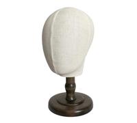Xgdsnly Tête Présentation avec Base Ron Épinglable Tête Mannequin en Mousse Stable pour Vitrine , Noir Mat , Tête De Mannequin C avec Support Noir Mat Peut Insérer des Épingles