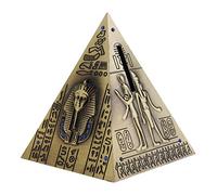 Xgdsnly Tirelire Pyramide Égypte Ancienne Coffret à Monnaie Sculpture Vintage en Fer Artisanat Décoration pour Enfant Cadeau Anniversaire Décoration Maison, Bronze