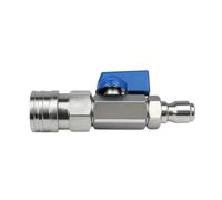 Xgdsnly Vanne Haute Pression Vanne Bille Inoxydable Robinet Droit Inline Raccords Rapides Poignée de Levier Corps Solide Serrage Aisé pour Réseaux de, 3/8 Pouce
