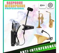 Xges908 Saxophone Instrument De Musique Microphone Xlr Mini 3Pin Pour Sans Fil Ceinture Transmetteur Enregistrement Cardioïde Micro Orchestre.908.