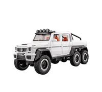 XGFFBAGB 1:18 pour G63 6X6 Tout-Terrain SUV Alliage Métal Moulé sous Pression Modèle De Voiture Son Et Lumière Objets De Collection Cadeau(White,No Box)
