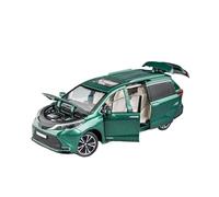 XGFFBAGB 1:24 pour Sienna MPV Van Moulé sous Pression Jouet Modèle De Voiture Tirer Son Et Lumière Portes Ouvrables Collection Cadeau(Green,with Box)