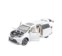 XGFFBAGB 1:24 pour Sienna MPV Van Moulé sous Pression Jouet Modèle De Voiture Tirer Son Et Lumière Portes Ouvrables Collection Cadeau(White,No Box)