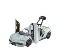 XGFFBAGB 1/32 pour Koenigsegg Voiture De Sport en Alliage Modèle De Voiture Acousto-Optique À Collectionner Décoration Cadeau(Gray B,No Box)
