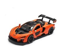 XGFFBAGB 1:32 pour McLaren Senna Alliage Voiture De Sport Modèle en Métal Son Et Lumière Pull Back Jouet Cadeau(Orange,with Box)