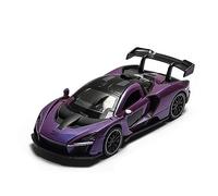 XGFFBAGB 1:32 pour McLaren Senna Alliage Voiture De Sport Modèle en Métal Son Et Lumière Pull Back Jouet Cadeau(Purple,No Box)