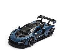 XGFFBAGB 1:32 pour McLaren Senna Alliage Voiture De Sport Modèle en Métal Son Et Lumière Pull Back Jouet Cadeau(Blu,with Box)