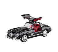 XGFFBAGB 1/32 pour Modèle De Voiture en Alliage 300SL, Jouet À Tirer avec Son Et Lumière, Objets De Collection, Cadeau(Black,with Box)