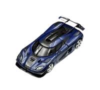XGFFBAGB Capot Ouvert À Rayures en Fiber De Carbone pour One, Modèle De Voiture Moulé sous Pression, Jouets De Collection, 1/64(Blu,with Box)