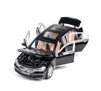 XGFFBAGB Échelle 1:24 pour Modèle en Métal BM760Li avec Lumière Et Son Voiture Moulée sous Pression Collection De Jouets pour Cadeau(Black,No Box)
