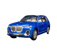XGFFBAGB Modèle De SUV X7 1:24, Véhicule Moulé sous Pression en Alliage, Jouet avec Six Portes Ouvertes, Son Et Lumière, Voiture, Cadeaux(Blu,with Box)
