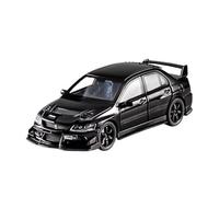 XGFFBAGB Modèle De Voiture De Course en Alliage Moulé sous Pression pour Evo IX 9, Échelle 1/32, Son Et Lumière, Cadeaux(Black,No Box)