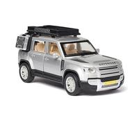 XGFFBAGB Modèle De Voiture De Sport en Alliage 1:32 pour Land Rover Defender, Son Et Lumière, Jouets Préférés pour Enfants(Silver,with Box)